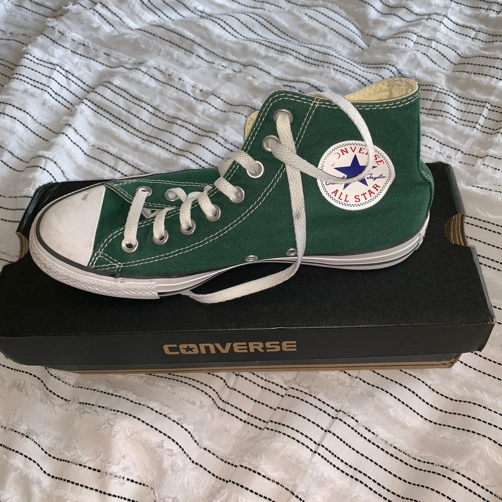 Dark Green Hi-Top Converse